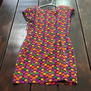 Harold's Vintage Colorful Polka Dot Mini Dress